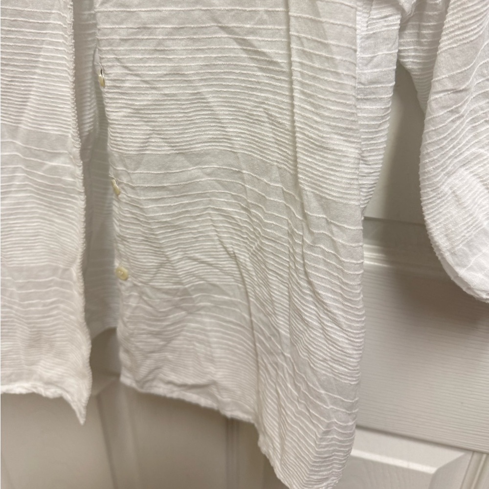 J. Mclaughlin White Button Front Blouse - image 8